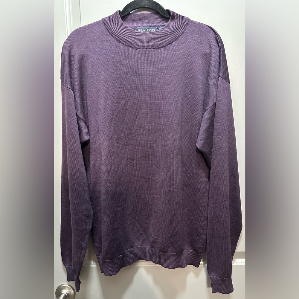 Barry Bricken Size L Brown Silk Sweater EUC
